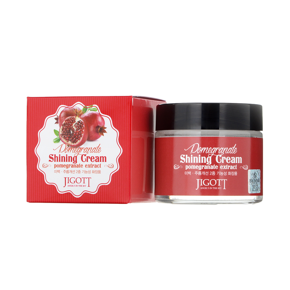 Jigott. Крем с экстрактом граната для яркости кожи Pomegranate Shining Cream 70 мл.. Крем для лица - Jigott Pomegranate shning Cream. Jigot крем для лица с гранатом. JGT Cream крем для лица с экстрактом граната Jigott Pomegranate Shining Cream, 70ml.